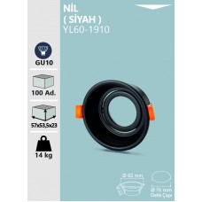 NİL DEKORATİF YUVARLAK SİYAH KASA